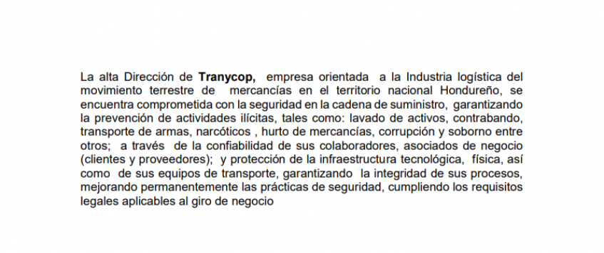 D-HSSEQ-003 Politica de seguridad